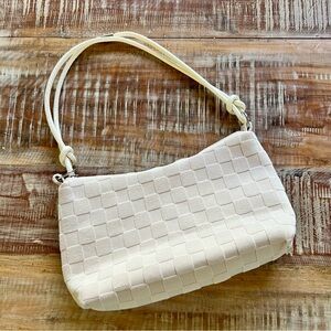Beige Checkered Purse